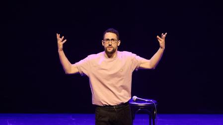 Galder Varas, en el escenario de Baluarte