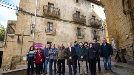 El vicepresidente Taberna, en la presentación de los avances del proyecto contra la despoblación implantado en San Martín de Unx