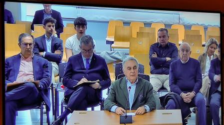 Captura de la señal institucional de las declaraciones de Joaquín Barceló, uno de los amigos más cercanos de Eduardo Zaplana y supuesto testaferro del exministro y expresident de la Generalitat