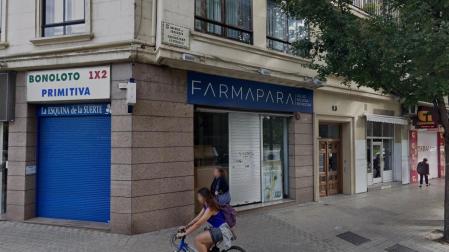 Administración donde se selló el boleto premiado, en la avenida Zaragoza de Pamplona