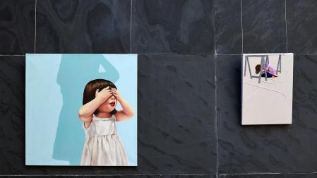 Dos obras de la exposición 'Palestina libre / Palestina askea'