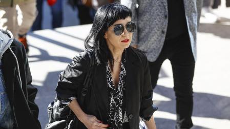 La mujer de Rafael Amargo, Silvia Calvet, a su llegada a la Audiencia de Madrid el pasado miércoles 10 de abril.