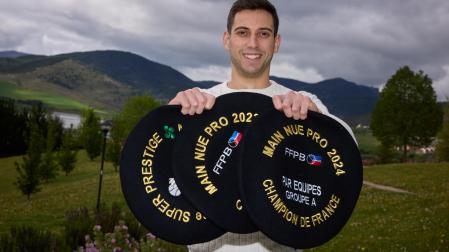 Luis Sánchez, navarro tricampeón de Francia de trinquete.