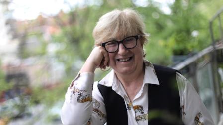 La directora Helena Taberna, este lunes, en Pamplona