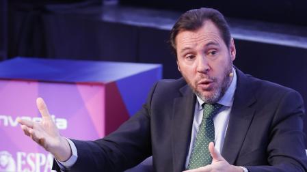 El ministro Óscar Puente, este miércoles en 'Wake Up! Spain' de 'El Español'