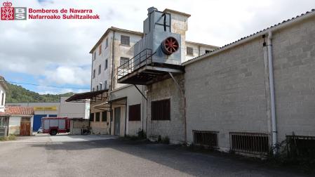 Imagen de la nave en la que se ha registrado el incendio de pequeñas dimensiones