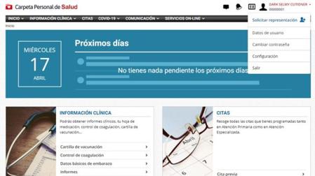 Imagen de la carpeta personal de salud