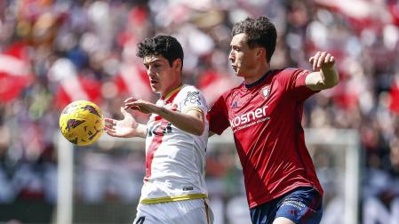Encuentro entre el Rayo Vallecano y el C.A. Osasuna disputado en el estadio de Vallecas y correspondiente a la Jornada 32 de LaLiga EA Sports.