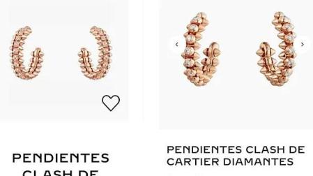 A la izquierda, el precio de los pendientes al momento de la compra. A la derecha, el precio actual