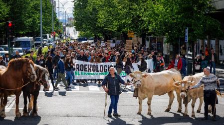 Pequeños productores locales piden en Pamplona un cambio de modelo para lograr soberanía alimentaria