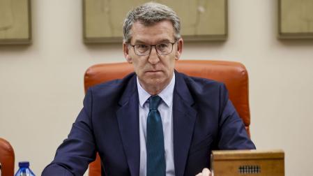 Alberto Núñez Feijóo preside la reunión plenaria del Grupo Popular del Congreso y Senado, este martes en el Congreso de los Diputados en Madrid