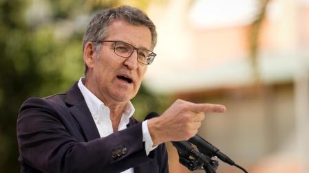 Alberto Núñez Feijóo, este sábado en Badalona