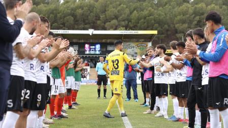 Roberto Santamaría, guardameta del Tudelano disputó su último partido este domingo
