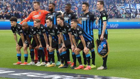 La alineación titular del Brujas en la semifinal de ayer contra la Fiorentina