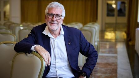Gregorio Luri Medrano, en el Hotel Tres Reyes de Pamplona, donde impartió una conferencia sobre el informe PISA