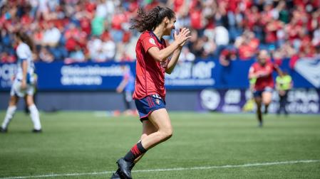 Maite Valero, tras marcar el 1-0 contra el Espanyol