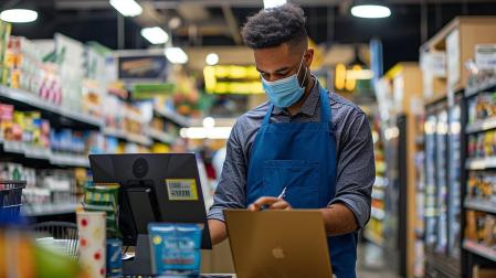Trabajador de un supermercado