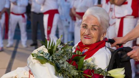 Josefina Jiménez Maroto 'La Coscolina', el día que recibió el galardón de Tudelana Popular 2023