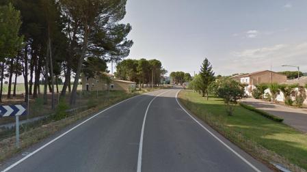 Entrada a la localidad de Valareña, lugar en el que se produjo el accidente de camión en el que murió un vecino de Estella