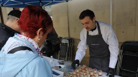 Degustación realizada en Pamplona empleando productos navarros.