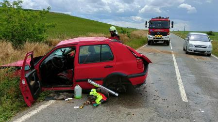 El accidente ha ocurrido en el punto kilométrico 39,4 de la carretera NA-6100