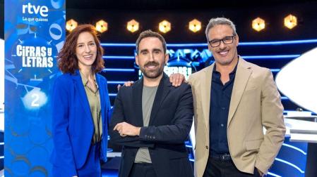 Elena Herraiz, Aitor Albizua y David Calle en 'Cifras y Letras'