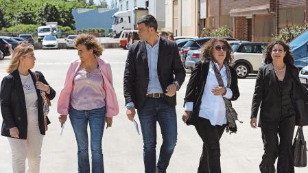 Montserrat (segunda por la izquierda), este viernes junto a Salanueva, García, Alba y García Malo
