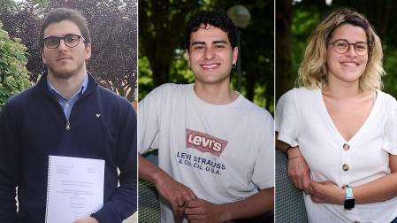 Álvaro Gurbindo, Oier Santamaría y Anne Garmendia