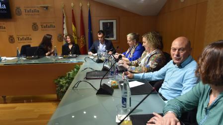 Un pleno del Ayuntamiento de Tafalla, este año