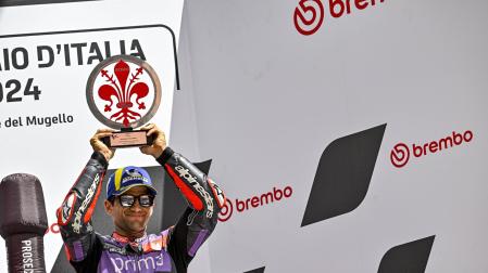 Jorge Martín, tercero en el podio del GP de Italia el pasado fin de semana