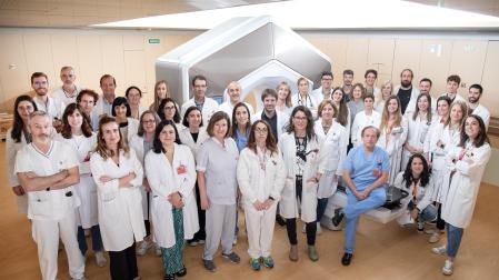 Equipo de la Unidad Funcional Integrada de Radioterapia del HUN.