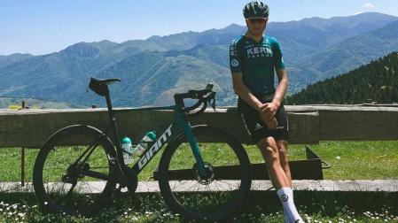 Pablo Castrillo, en una parada de su entrenamiento.