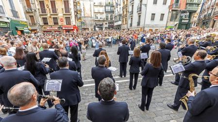 Actuación de La Pamplonesa el 6 de junio por las calles del Casco Antiguo de Pamplona.