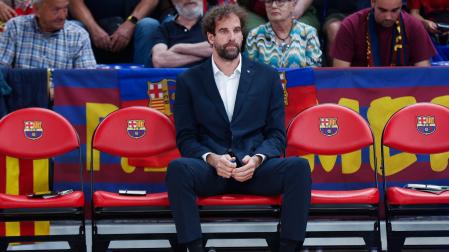 El técnico del Barça, Roger Grimau