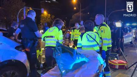 Accidente en Castellana con Paza de Lima, Madrid