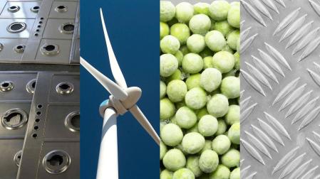 Los productos metálicos, aerogeneradores y congelados, entre los sectores que copan la producción industrial en Navarra