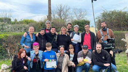 El equipo de Fragmentos durante el rodaje
