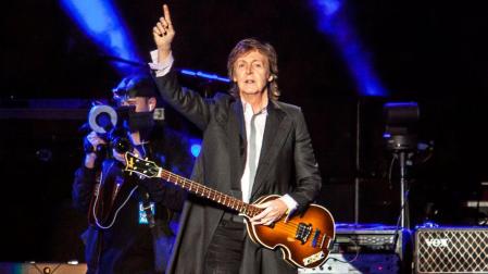 Paul McCartney, durante su concierto en el Allianz Parque Stadium en Sao Paulo (Brasil)