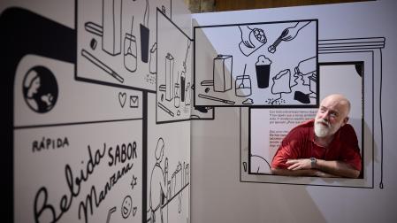 Joaquín Sevilla Moróder  en la exposición que se montó en el Condestable