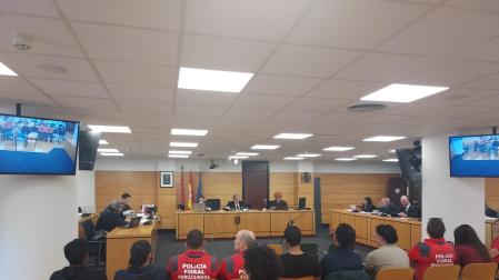 Los acusados, durante la primera sesión del juicio