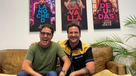 Andrés Martín Soto (dcha.) con Daniel Écija en la sede de The Good Mood