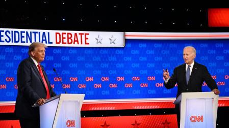 Imagen del primer debate que ha enfrentado a Joe Biden y Donald Trump en la carrera a la Casa Blanca