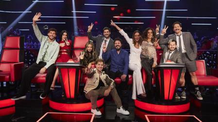 Coaches, presentadora y colaboradores de 'La Voz Kids'