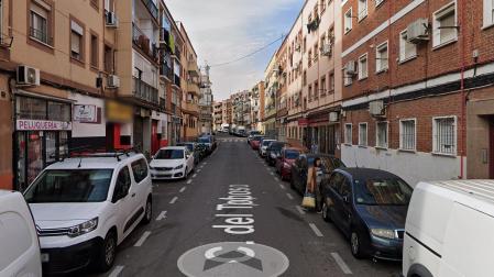 Vista de la calle del Toboso de Carabanchel, donde se produjo el hallazgo