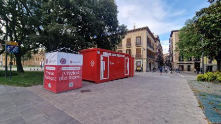 Baños portátiles en Navas de Tolosa en su confluencia con calle Nueva