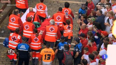 Asistencias de Cruz Roja tras el primer encierro de fiestas