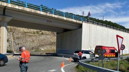 Imagen de la colisión desarrollada en Ostiz