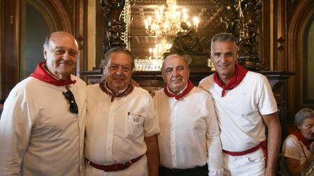 Por la izquierda: Joaquín Galve Saur, Vicente Boluda, Iñaki Idoate y Pruden Induráin