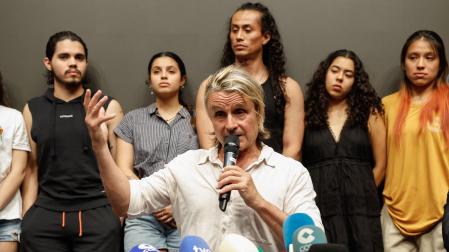 Nacho Cano, en la rueda de prensa que ofreció el pasado 9 de julio tras su detención