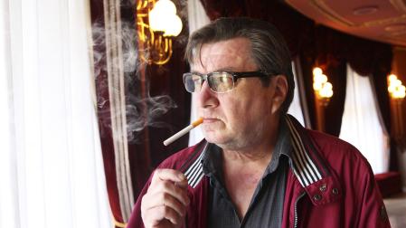 El cineasta finlandés Aki Kaurismäki en Bilbao en 2015